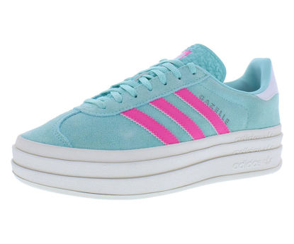 Picture of adidas OG Gazelle Women ID7026 (Flash Aqua/Lucid Pink/F), Size 7.5 - Size: 7.5