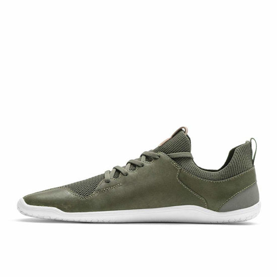 Picture of Vivobarefoot Primus Knit, Womens Leather Premium Lifestyle Shoe, with Barefoot Sole Green - Size: 7.5 Wide