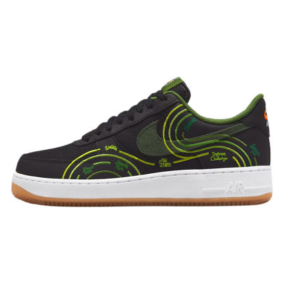 Picture of Nike mens Air Force 1 '07 Lv8, Black/Carbon Green-treeline, 11 - Size: 11