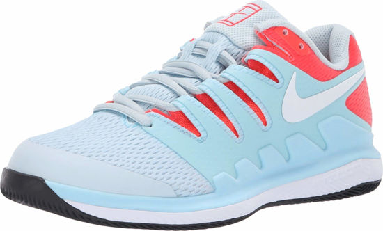 Picture of Nike Womens Zoom Vapor X Tennis Shoes (10 B US, Still Blue/White/Bright Crimson/Black) - Size: 10