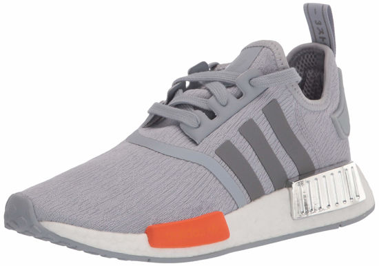 Picture of adidas Originals mens NMD_R1 Sneaker, Halo Silver/Black Silver Metallic/Bahia Orange, 9.5 - Size: 9.5