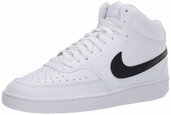 Picture of Nike Men's Court Vision Mid Sneaker, White/Blackwhite, 12.5 Regular US - Size: 12.5