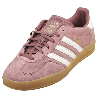 Picture of adidas Gazelle Indoor Women Sneakers, Shadow Fig/Cloud White/Gum, Size 6 - Size: 6