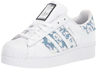 Picture of adidas Originals Women's Superstar Bold Sneaker, White/Ambient Sky/Silver Metallic, 5.5 - Size: 5.5