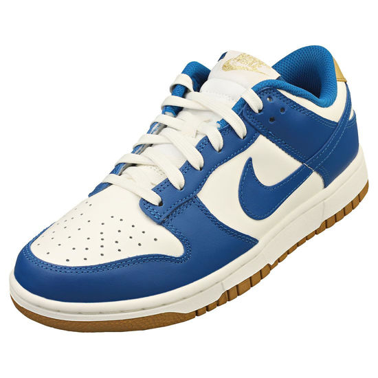 Picture of Nike Women's Dunk Low Sneakers, Sail/Blue Jay-Sail-Blue Jay, Size 9.5 - Size: 9.5