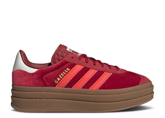 Picture of Adidas Gazelle Bold Womens Sneaker (Bright Red Velvet, 8.5) - Size: 8.5