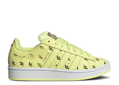 Picture of adidas Originals Womens Campus 00s Sneakers, Alllover Debossed Trefoils-Pulse Yellow, Size 7, /Pulse Yellow/Gold Metallic - Size: 7