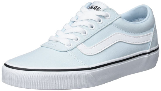 Picture of Vans Unisex Ward Canvas Low Platform Sneaker - Delicate Blue/White 8.5 - Size: 8.5 Women/7 Men