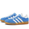 Picture of adidas Womens Gazelle Indoor Blue Fusion/Footwear White/Gold Size 6 - Size: 6