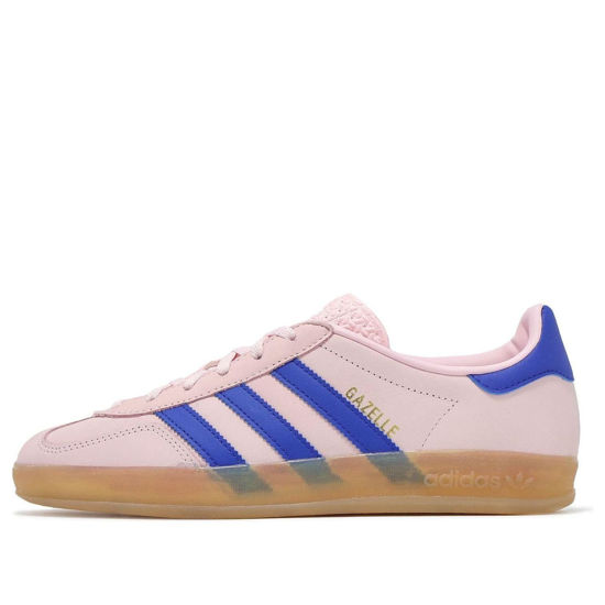 Picture of adidas Gazelle Indoor Women's Sneakers, Clear Pink/Lucid Blue/Gum, Size 8.5 - Size: 8.5