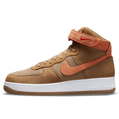 Picture of Nike Men's AIR Force 1 '07 Basketball Shoes, Dark Driftwood/Hot Curry/White, 10 - Size: 10