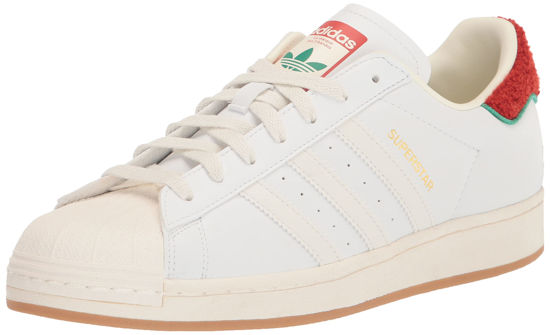 Picture of adidas Originals Men's Superstar Discontinued Sneaker, White/White/Court Green, 11.5 - Size: 11.5