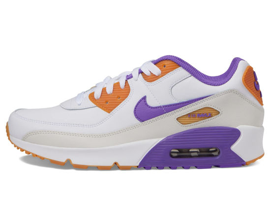 Picture of Nike Air Max 90 LTR (Big Kid) White/Action Grape/Phantom/Citron Tint 4 Big Kid M - Size: 4 Big Kid