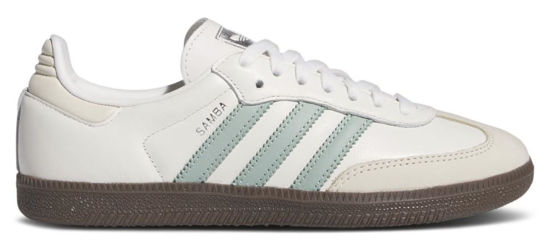 Picture of Adidas Samba OG Womens Sneaker (Cloud White Hazy Green, 8) - Size: 8