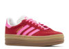 Picture of adidas Women's Gazelle Bold Gymnastics Shoes Sneaker, Collegiate Red/Lucid Pink, Size 7.5 - Size: 7.5