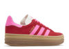 Picture of adidas Women's Gazelle Bold Gymnastics Shoes Sneaker, Collegiate Red/Lucid Pink, Size 7.5 - Size: 7.5