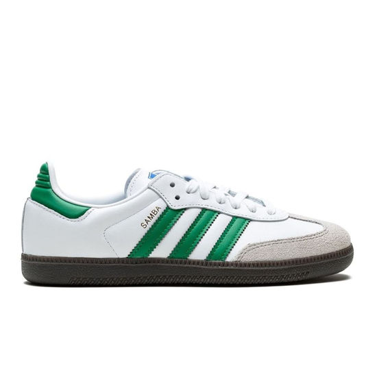 Picture of adidas Samba OG Shoes Men IG1024 (White/Green/Supplier Colour), Size 14 - Size: 14