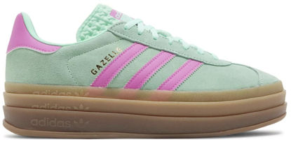 Picture of adidas Gazelle Bold J Big Kid Sneaker (Clear Mint Flash Pink, 5) - Size: 6 Women/5 Men