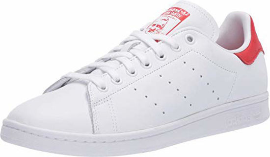 Picture of adidas Originals mens Stan Smith Sneaker, Footwear White/Footwear White/Lush Red, 7.5 US - Size: 7.5