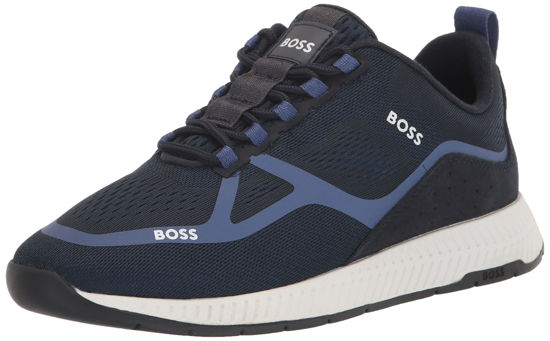 Picture of BOSS Men's Mesh Mix Running Sneakers, Berry Blue, 8 - Size: 8