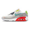 Picture of Nike Youth Air Max 90 LTR GS Leather Trainers (Pearl Grey/Sport Turquiose, Numeric_4_Point_5) - Size: 4.5 Big Kid