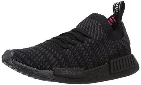 Picture of adidas Originals Men's NMD_R1 STLT Primeknit Running Shoe, Black/Utility Black/Solar Pink, 8 - Size: 8