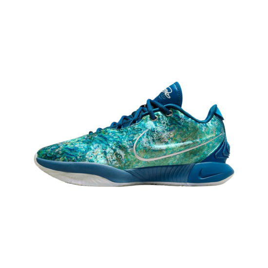 Picture of Nike Lebron XXI Men's Basketball Shoes (FN0708-400, Industrial Blue/Photon DUST/Emerald Rise/Metallic Silver) Size 12 - Size: 12