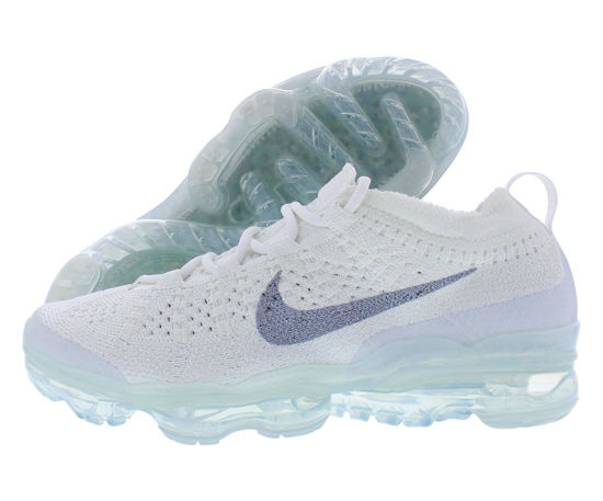 Picture of Nike Air Vapormax 2023 Flyknit Women's Shoes (DV6840-100, White/Metallic Silver/Metallic Silver) Size 10 - Size: 10