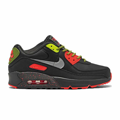 Picture of Nike Air Max 90 Kids GS Fashion Shoes (Black/Metallic Silver/Dark Smoke Grey, Numeric_4) - Size: 4 Big Kid