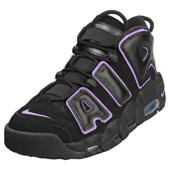 Picture of Nike mens Air More Uptempo '96, Black/Black/Metallic Gold/Action Grape, 10.5 - Size: 10.5