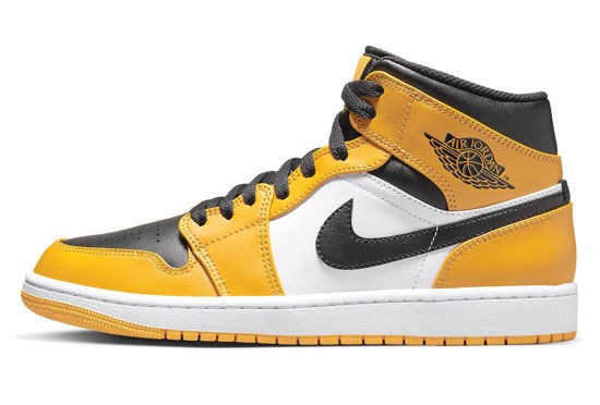 Picture of Nike Men's Air Jordan 1 Mid Sneaker, Taxi/White/Black, 9 - Size: 9