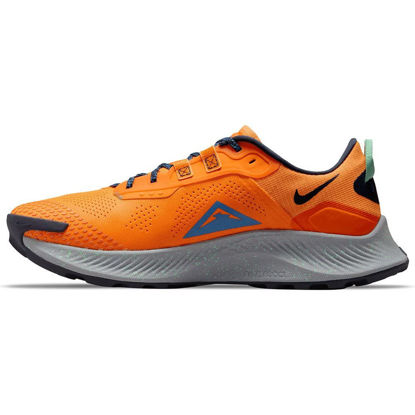 Picture of NIKE mens Pegasus Trail 3 shoe, Total Orange/Signal Blue, 8.5 - Size: 8.5