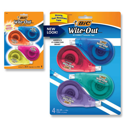 Picture of BIC White-Out Brand EZ Correct Correction Tape, 4 Count