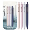 Picture of uni-ball Zento Gel Ink Rollerball Pens, 4 Black Medium Point Smooth Writing Pens, Colored Japanese Pens, Muted Colors