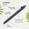 Picture of uni-ball Zento Gel Ink Rollerball Pens, 4 Black Medium Point Smooth Writing Pens, Colored Japanese Pens, Muted Colors