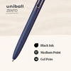 Picture of uni-ball Zento Gel Ink Rollerball Pens, 4 Black Medium Point Smooth Writing Pens, Colored Japanese Pens, Muted Colors