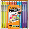 Picture of BIC Xtra Smooth Mechanical Pencils with Erasers, Bright Edition Medium Point (0.7mm), Writes Smooth & Dark, Doesn't Smudge, Erases Cleanly, 40-Count Gift Set in Assorted Colors