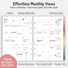 Picture of 2025 Weekly & Monthly Planner Refills, Forvencer 6-Hole Punched Planner Inserts, 12 Months (Jan 2025 - Dec 2025), Calendar Refills with Monthly Tabs, 5.5" x 8.26" for A5 6-Ring Organizer Binders