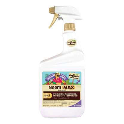 Picture of Bonide Captain Jack's Neem Max, 32 oz Ready-to-Use Spray Cold Pressed Neem Oil, Multi-Purpose Insecticide, Fungicide, Miticide and Nematicide for Organic Gardening