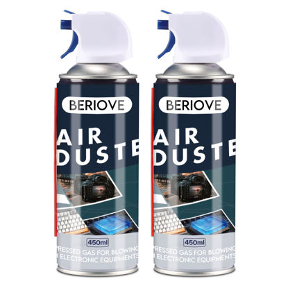 Picture of BERIOVE Keyboard Cleaner Air Spray - Car Duster Air Blower-Keyboard Cleaner Air Duster Cleaning - for Keyboard Electronic Laptop Computer - 2Packs