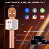 Picture of BONAOK Wireless Bluetooth Karaoke Microphone,3-in-1 Portable Handheld Karaoke Mic Speaker Machine Home Party Birthday for All Smartphones PC(Q37 Rose Gold)