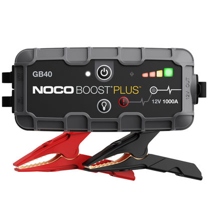 Picture of NOCO Boost Plus GB40 1000A UltraSafe Car Battery Jump Starter, 12V Jump Starter Battery Pack, Battery Booster, Jump Box, Portable Charger and Jumper Cables for 6.0L Gasoline and 3.0L Diesel Engines