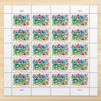 Picture of Celebration Blooms 2024 (Sheet of 20) First-Class Mail Forever Postage Stamps