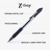 Picture of Zebra Pen, bulk pack of 24 BLACK & RED ink pens, Z-Grip Retractable ballpoint pens Medium point 1.0 mm (Black)