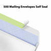 Picture of #10 Envelopes Letter Size Self Seal | 500 Business Mailing Security Peel and Sealing Envelope | 100% Tinted | no 10 White Windowless Legal Regular Plain Envelops Pack | 4-1/8 x 9-1/2 Inches | 24 LB