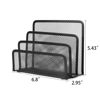 Picture of wishacc Desk Mail Organizer Small File Holders Letter Organizer Metal Mesh Document/Filing/Folders/Paper Organizer for Desktop