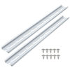 Picture of 2 Piece VAMRONE Aluminum DIN Rails, 12 Inch Long, 35mm Wide, 7.5mm High, Top Hat Slotted DIN Rail with RoHS, Extra Premium Screws Included for Hardware Components Mounting