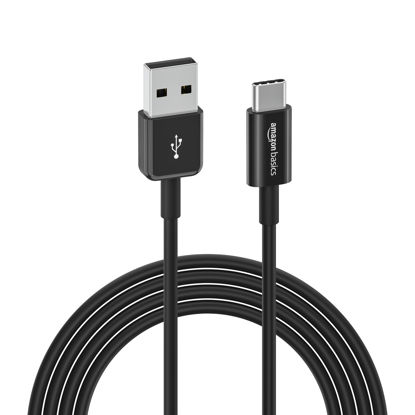 Picture of Amazon Basics USB-C to USB-A 2.0 Fast Charger Cable, 480Mbps Speed, USB-IF Certified, for Apple iPhone 16/15, iPad, Samsung Galaxy, Tablets, Laptops, 6 Foot, Black