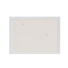 Picture of U Brands Farmhouse Linen Bulletin Board, 23"x17", White Wood Style Frame, Industrial Grade Pinning Surface