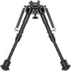 Picture of CVLIFE 6-9 Inches Picatinny Bipod Adjustable Spring Return with Picatinny Adapter (Black, 6''-9'')